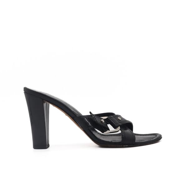 Dior D-Ring Criss Cross Patent Heeled Sandals 37 - Picture 1 of 15